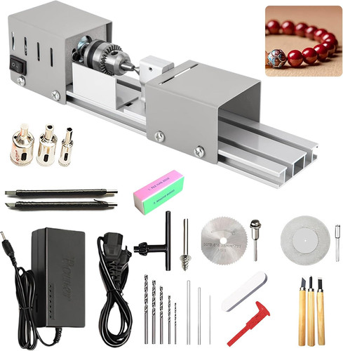 Mini tornio per legno - tornio, 125w